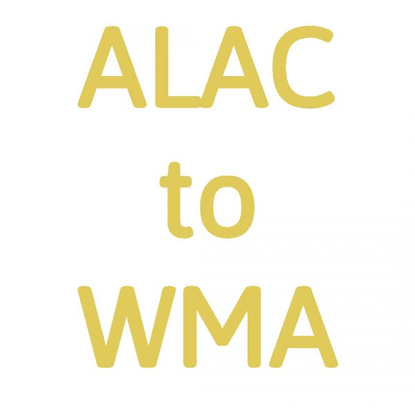 Conversion ALAC to WMA