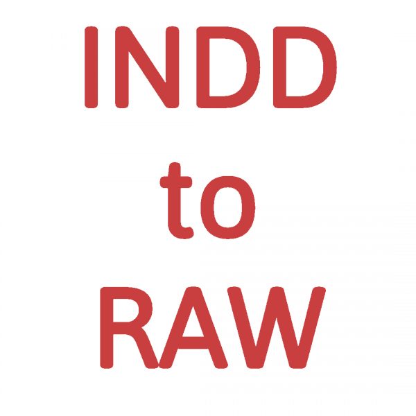 Conversion INDD to RAW