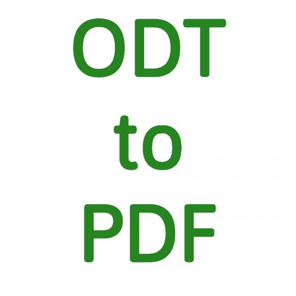Conversion ODT to PDF