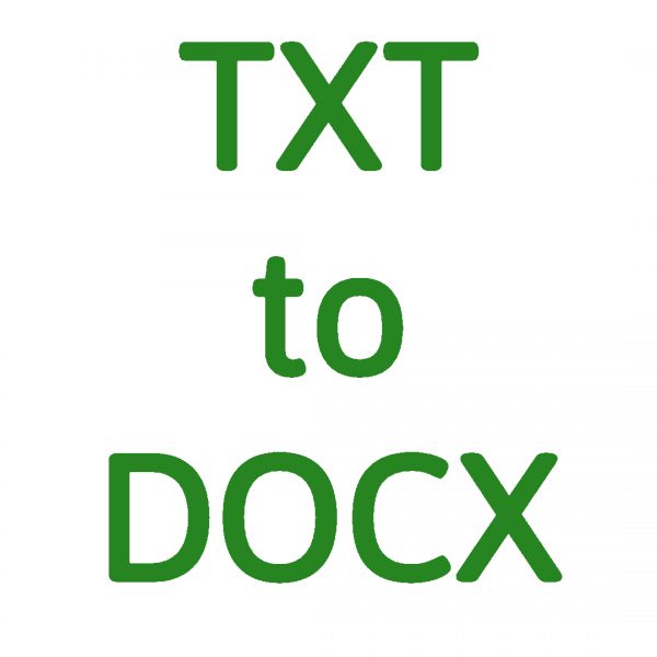 Conversion TXT to DOCX